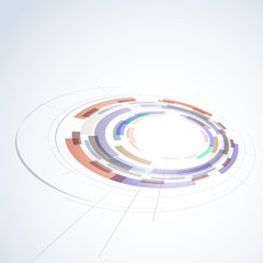 Abstract circle stage design element