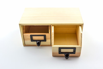 Empty wooden crate.