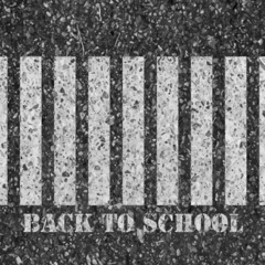 Back to school. Road safety concept.