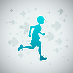 Fototapeta na wymiar Boy Running