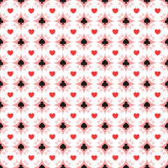 Seamless pattern of card suits