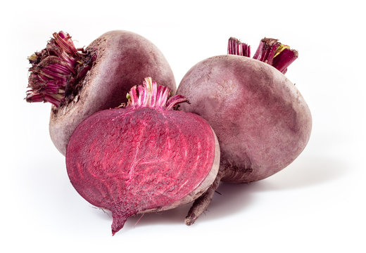 Fresh Beetroot Isolated On White