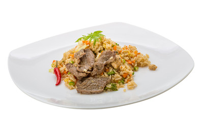 Fried rice with beef