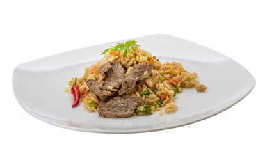 Fried rice with beef
