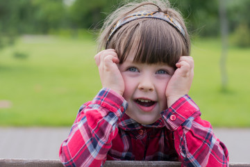 Fototapeta premium portrait of little girl