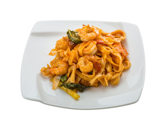 Fried noodles with shrimps