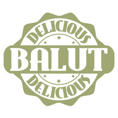 Delicious balut stamp or label