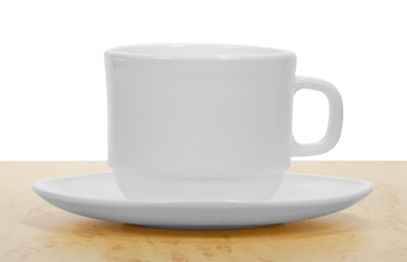 White cup on the table