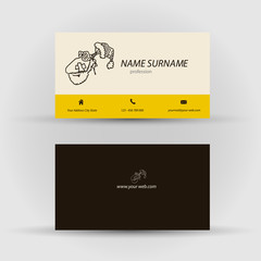 Business card with face