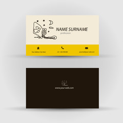Business card with face