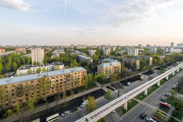 modern high-rise multi-storey residential building. Moscow