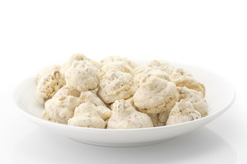 Almond cookies on plate