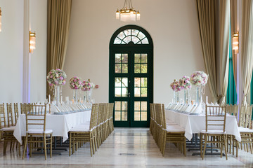 Table set for wedding