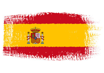 brushstroke flag Spain