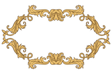 Vintage ornament frame