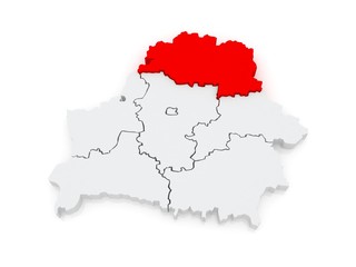 Obraz premium Map of Vitebsk region. Belarus.