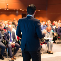 Speaker at Business Conference and Presentation.