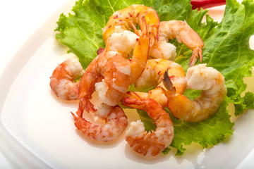 Unshelled king prawn