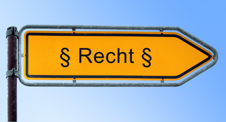 Strassenschild 6 - Recht