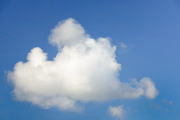 White cloud in the blue sky
