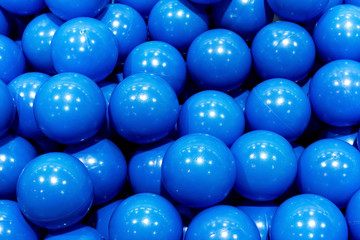 plastic blue balls