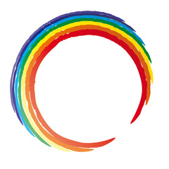 Esoterik - Halbkreis mit den Farben des Regenbogens