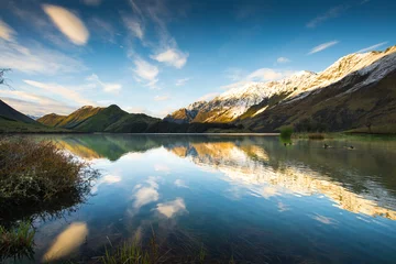 Rollo Sunrise and Reflection View of Moke Lake near Queenstown New Zea © kantae