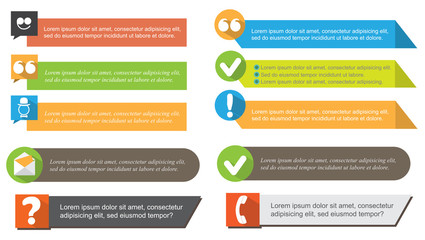 Set of frames for text