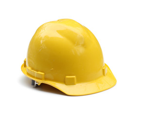 Fototapeta premium Old hard hat isolated on white background