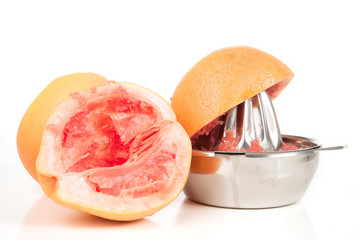 Grapefruit mit Saftpresse