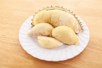 King of fruits, durian isolated on white background