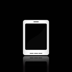 White smart phone vector illustration