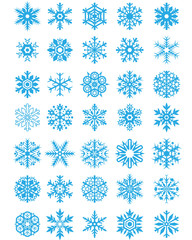 Obraz na płótnie Canvas Snowflake set