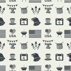 Independence Day seamless pattern.
