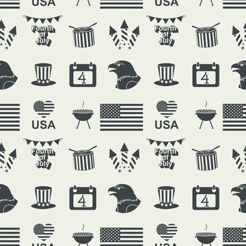 Independence Day seamless pattern.