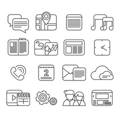 Phone functions icon set