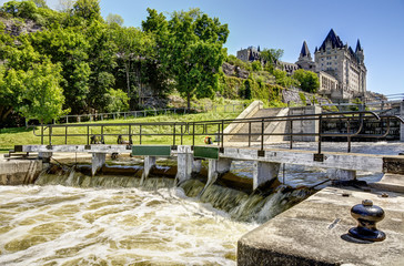The rideau canal in Ottawa