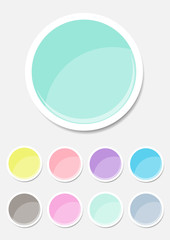 Labels Set Pastel Color