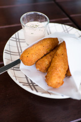 Cheese sticks and dip