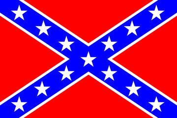 The Confederate flag. Very bright colors.