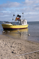 boat on the shore of the Baltic Sea
