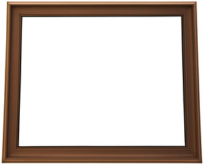 Isolated brown painting frame