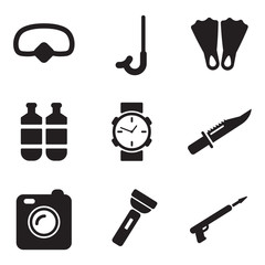 Diving Gear Icons
