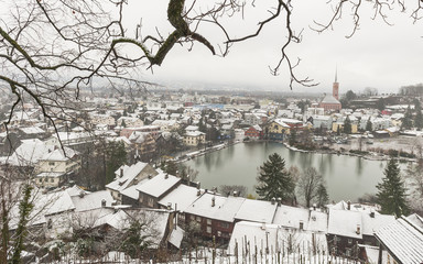 Basel, Altstadt, Werdenberg, See, Winter, Schweiz