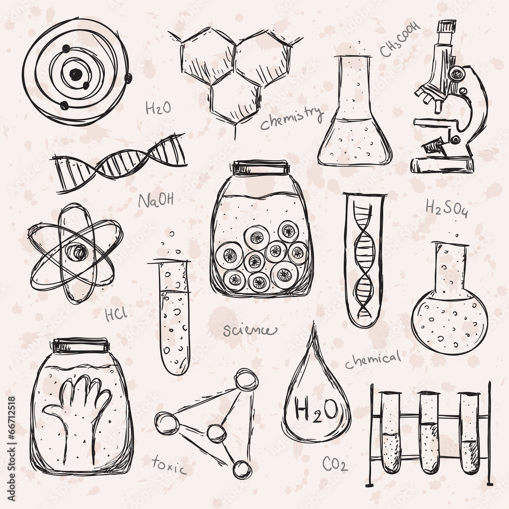 Fototapete Chemistry Science Background