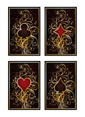 Set poker cards, vector illustration