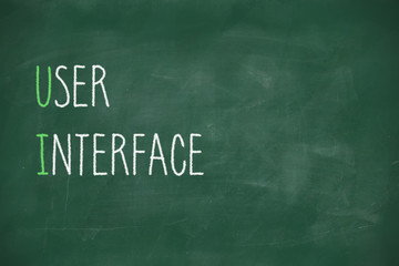 Fototapeta premium User interface handwritten on blackboard