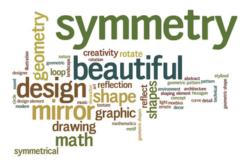 Beautiful symmetry word cloud