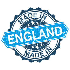 Obraz premium made in England vintage stamp isolated on white background