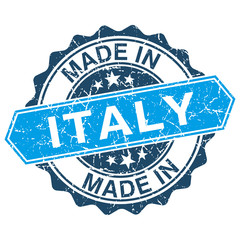 made in Italy vintage stamp isolated on white background